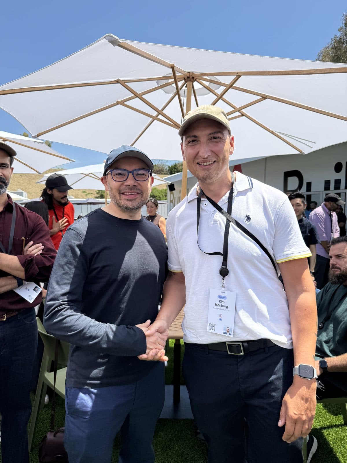 Kim Isenberg with Demis Hassabis